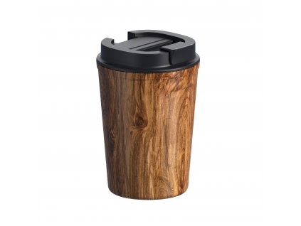 Asobu Nerezový termohrnek s keramickou vrstvou 360 ml Coffee Express Wood
