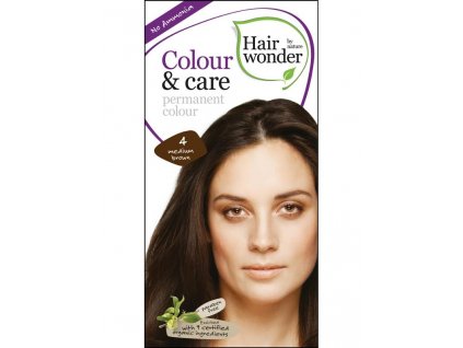 Hairwonder Dlouhotrvající barva Bio Středně hnědá 4 100ML
