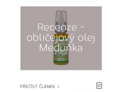 Recenze: regenerační obličejový olej Meduňka
