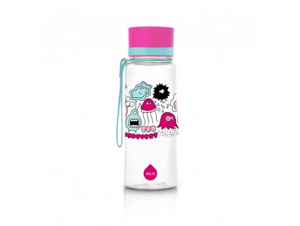 Equa Plastová lahev Pink Monsters 600 ml