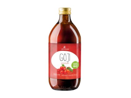 Allnature Goji kustovnice čínská šťáva 100% BIO Premium 500 ml