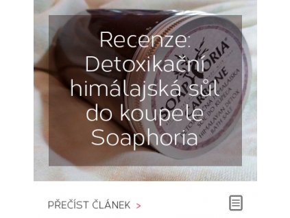 Recenze: detoxikační černá himálajská sůl do koupele Soaphoria CARBONE