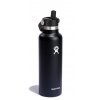 Hydro Flask Nerezová termolahev Standard Mouth Straw Cap 21 oz (621 ml) Černá