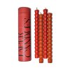 Paddywax Přírodní dekorativní svíčky Taper Red & Terracotta 4 ks