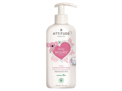 Attitude Baby Leaves Dětské tělové mýdlo a šampon 2v1 bez vůně 473 ml