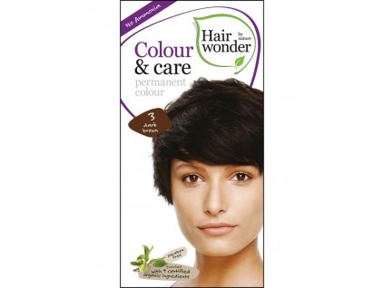 Hairwonder Dlouhotrvající barva Bio Tmavá hnědá 3
