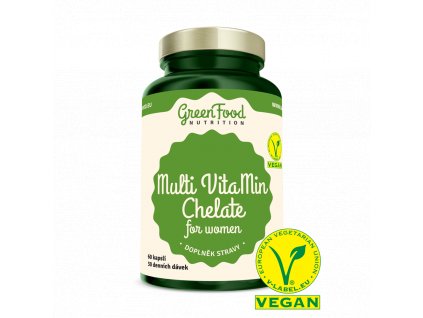 GreenFood Multi VitaMin Chelát pro ženy 60 kapslí