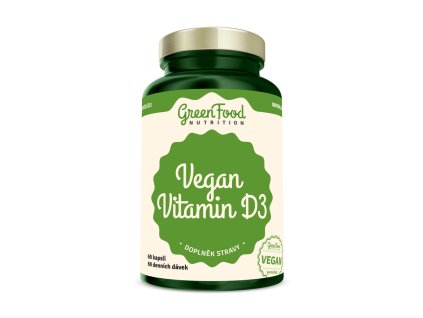 GreenFood Vitamín D3 Vegan 60 kapslí