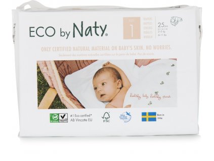 Naty Nature Babycare Newborn jednorázové eko plenky 2-5kg 25ks