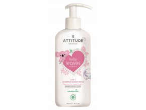 Attitude Baby Leaves Dětské tělové mýdlo a šampon 2v1 bez vůně 473 ml