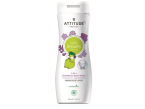 Attitude Little Leaves Dětské tělové mýdlo a šampon s vůní vanilky a hrušky 473 ml