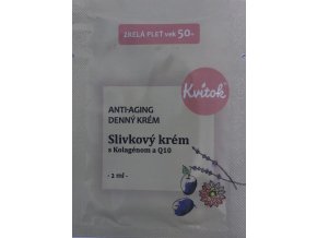 Kvitok VZOREK Denní švestkový krém s kolagenem a Q10 pro zralou pleť 50+ 2 ml