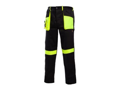 PRACOVNÍ KALHOTY DO PASU PROTECH 260 ČERNÉ Z HV VEL. 48