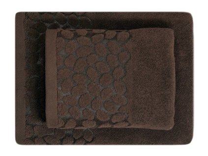 RUČNÍK SARDINIA BAVLNĚNÝ 70x140 400g. ČOKOLÁDA