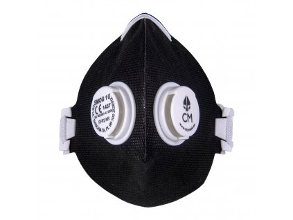 ANTISMOGOVÁ FILTRAČNÍ POLOMASKA SMOG 1U FFP2 - ČERNÁ A BÍLÁ