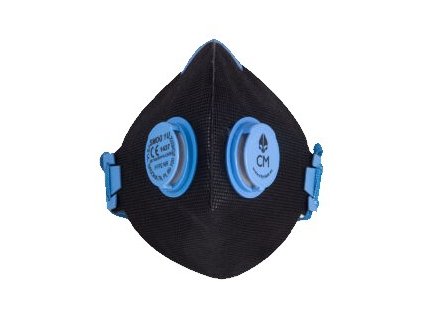 ANTISMOGOVÁ FILTRAČNÍ POLOMASKA SMOG 1U FFP2 - ČERNO MODRÉ