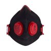 ANTISMOGOVÁ FILTRAČNÍ POLOMASKA 1U FFP2 - ČERNO ČERVENÁ