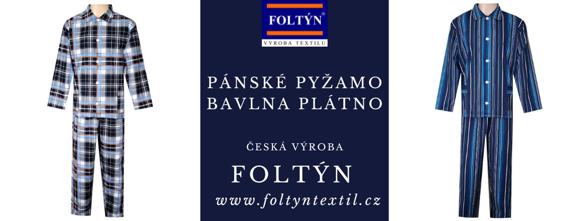 Pánské Pyžamo Bavlna Plátno