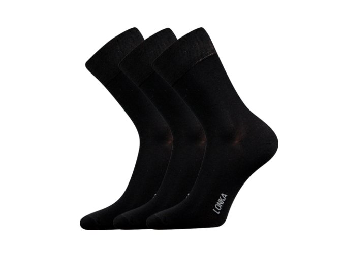 Bambusové ponožky 3 kusy v balení Lonka Debob černá