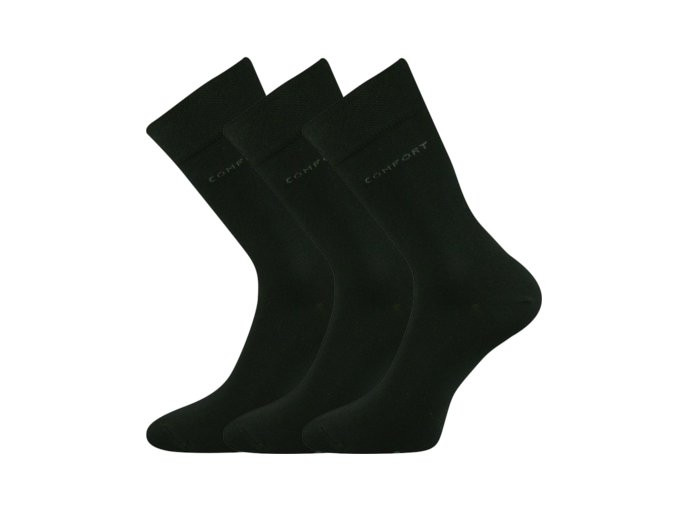 Společenské ponožky 3 kusy v balení Lonka Comfort černá