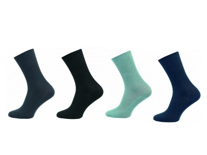 Zdravotní ponožky 4 páry v balení Novia Medik mix barev