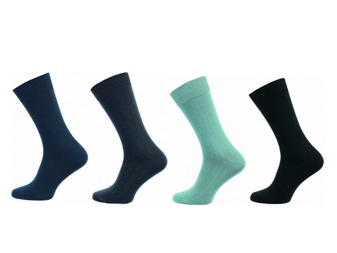 Zdravotní ponožky 4 páry v balení Novia klasik mix barev