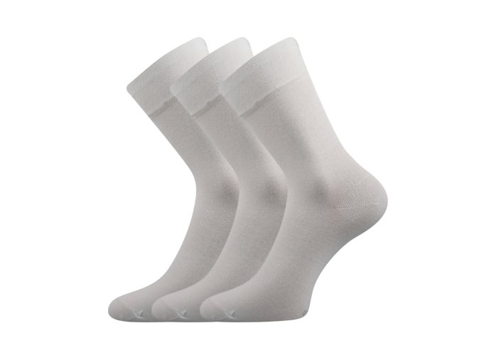 Společenské ponožky 3 kusy v balení Lonka Dypak bílá