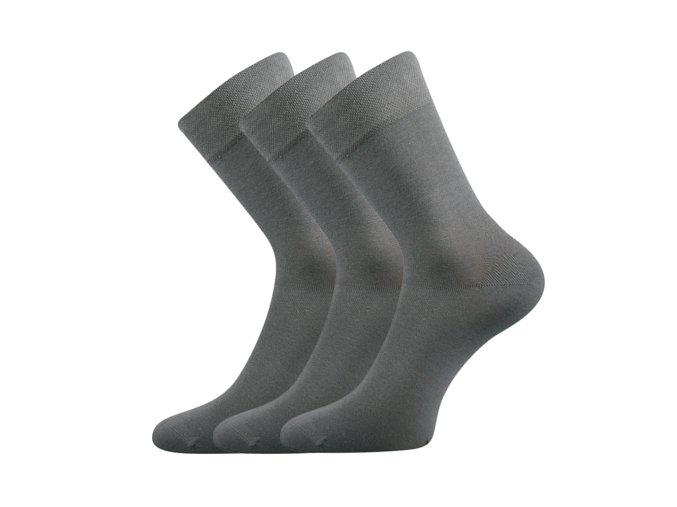 Společenské ponožky 3 kusy v balení Lonka Dypak světle šedá