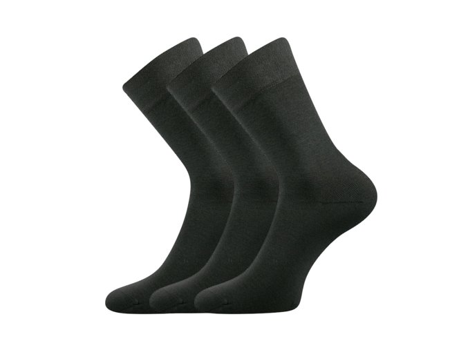 Společenské ponožky 3 kusy v balení Lonka Dypak tmavě šedá