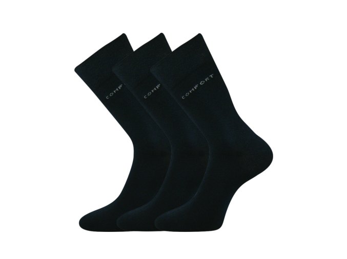 Společenské ponožky 3 kusy v balení Lonka Comfort tmavě modrá
