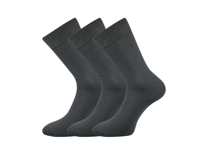 Společenské ponožky 3 kusy v balení Lonka Blažej 100% bavlněné tmavě šedá
