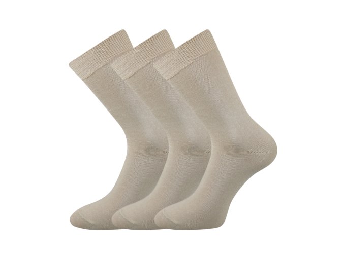 Společenské ponožky 3 kusy v balení Lonka Blažej 100% bavlněné béžová