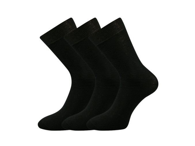 Společenské ponožky 3 kusy v balení Lonka Blažej 100% bavlněné černé
