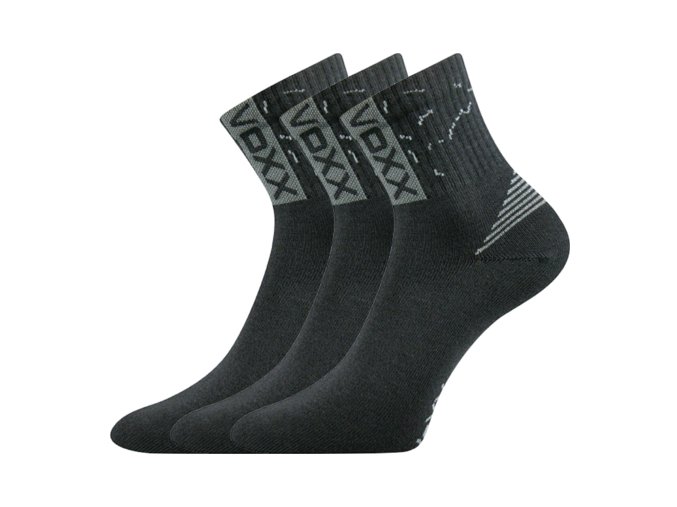 Sportovní Ponožky 3 kusy v balení VoXX Codex tmavě šedáb