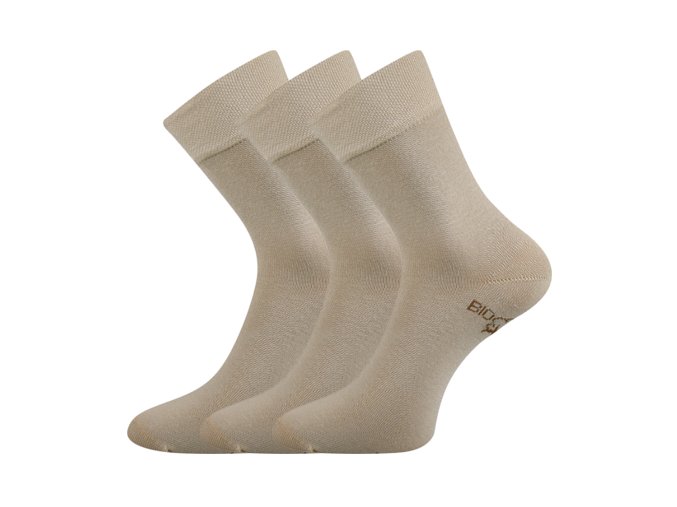 Zdravotní ponožky 3 kusy v balení Lonka Bioban béžová