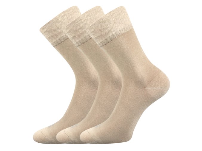 Bambusové ponožky 3 kusy v balení Lonka Deli béžová