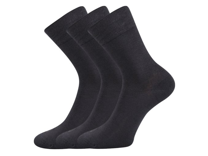 Bambusové ponožky 3 kusy v balení Lonka Deli tamvě šedá