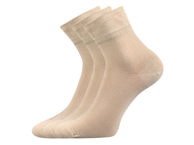 Zdravotní ponožky 3 kusy v balení Lonka Emi béžová