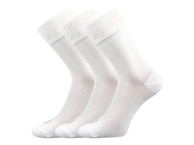 Společenské ponožky 3 kusy v balení Lonka Eli bílá