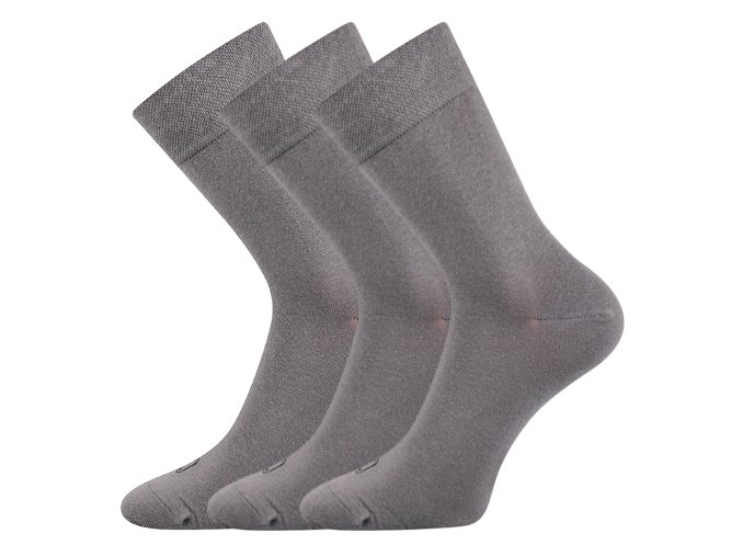 Společenské ponožky 3 kusy v balení Lonka Eli světle šedá