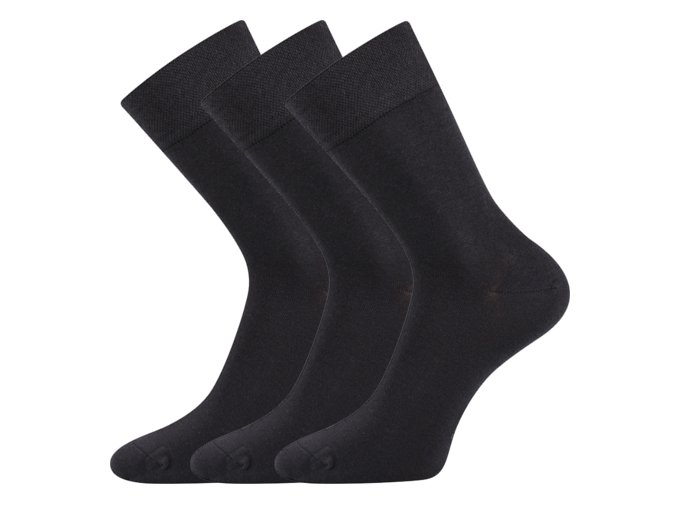 Společenské ponožky 3 kusy v balení Lonka Eli tmavě šedá