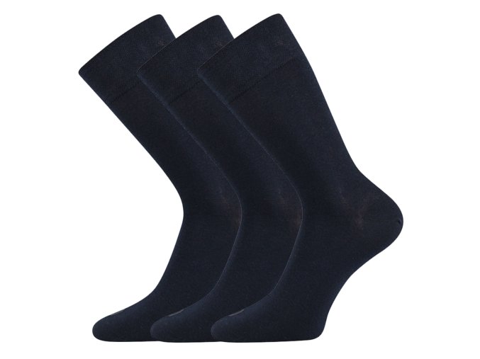Společenské ponožky 3 kusy v balení Lonka Eli tmavě modrá