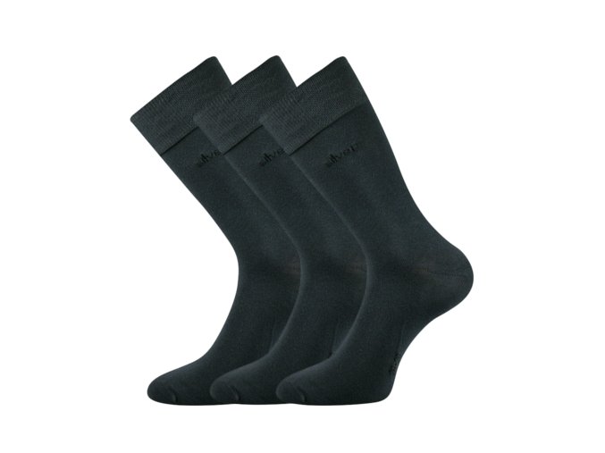 Společenské ponožky 3 kusy v balení Lonka Desilve tmavě šedá