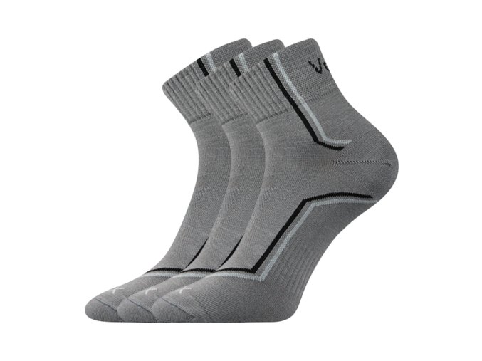 Ponožky VoXX 3 kusy v balení Kroton světle šedá