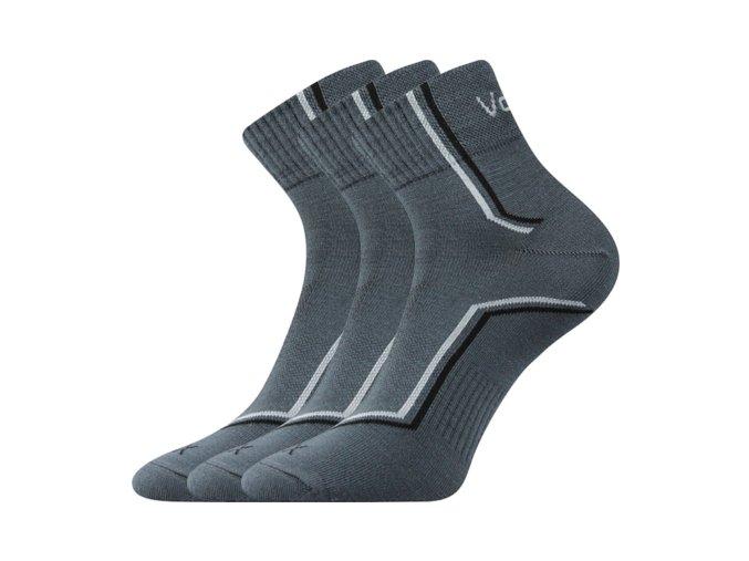 Ponožky VoXX 3 kusy v balení Kroton tmavě šedá