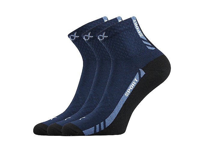 Sportovní Ponožky VoXX PIUS tmavě modrá 3 kusy v balení
