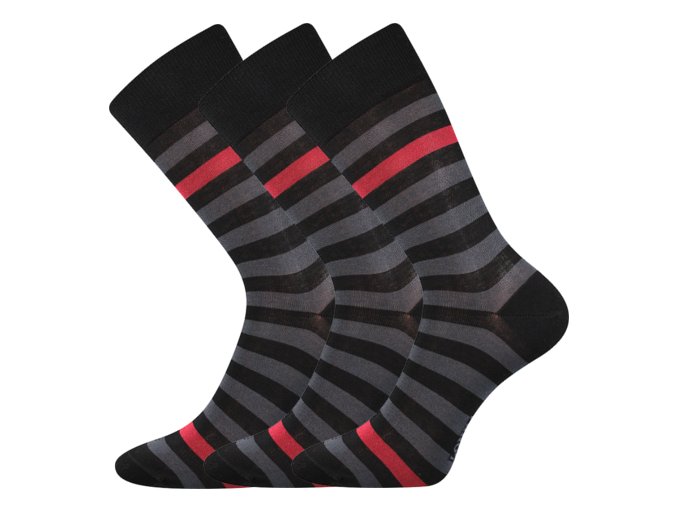 Společenské ponožky 3 kusy v balení Lonka Demertz Černá
