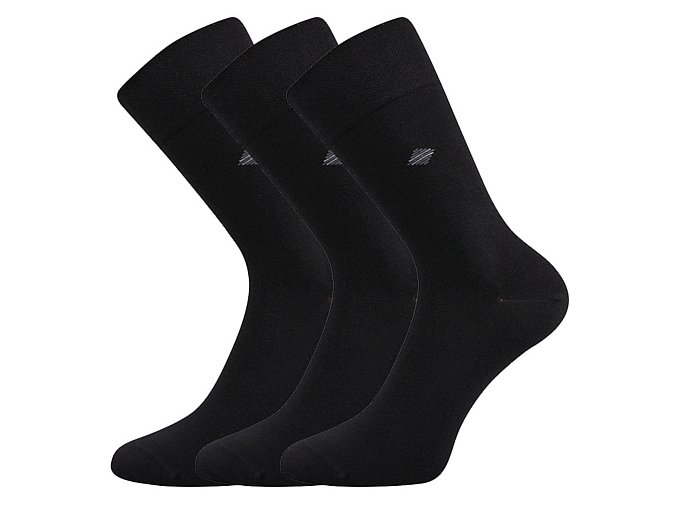 Zdravotní ponožky 3 kusy v balení Lonka Diagon černá