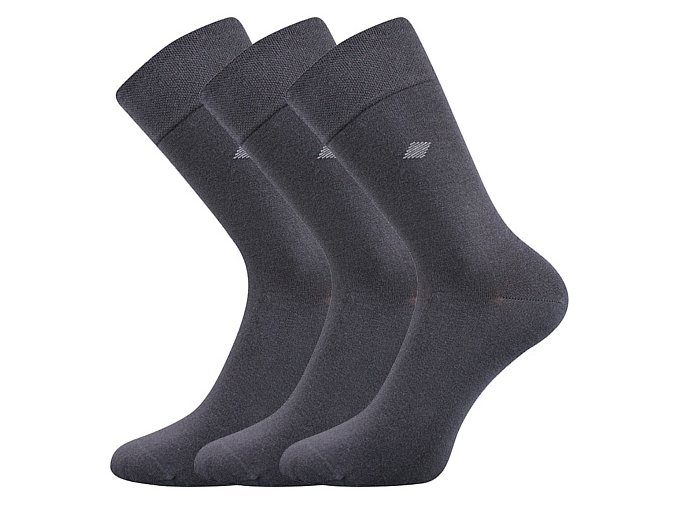 Zdravotní ponožky 3 kusy v balení Lonka Diagon tmavě šedá