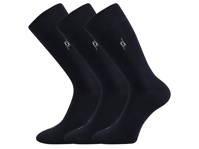 Společenské ponožky 3 kusy v balení Lonka Despok Tmavě modrá